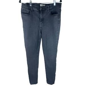 Madewell Roadtripper Jean sz 32 Black Wash High Rise Stretch Skinny Denim